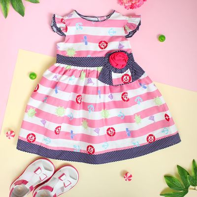 Платье для девочки "Кораблик", рост 92-98 см (2 года), цвет розовый