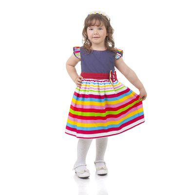 Платье нарядное для девочки "Радуга", рост 122-128 см (7 лет)