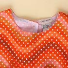 Платье нарядное для девочки "Оранжевая волна в белый горошек", рост 110-116 см (5 лет) - Фото 3