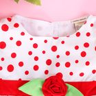 Платье нарядное для девочки "С розами в красный горошек", рост 116-122 см (6 лет), цвет белый - Фото 3