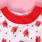 Платье нарядное для девочки "Красная розочка", рост 92-98 см (2 года), цвет белый - Фото 2