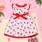 Платье нарядное для девочки "Красная розочка", рост 92-98 см (2 года), цвет белый - Фото 7