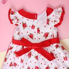 Платье нарядное для девочки "Красная розочка", рост 92-98 см (2 года), цвет белый - Фото 8