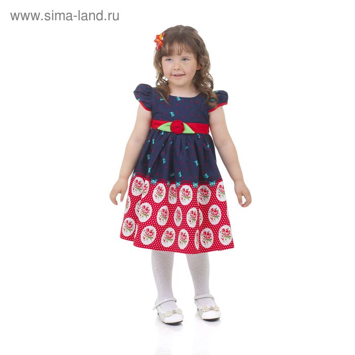 Платье нарядное для девочки "Розочка с бантиками", рост 104-110 см (4 года) - Фото 1