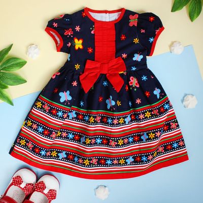 Платье для девочки "Красный бантик", рост 80-86 см (1,5 года)