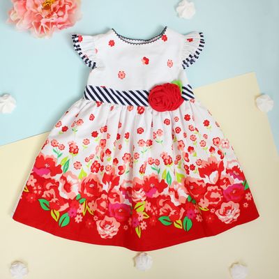Платье для девочки "Лето", рост 80-86 см (1,5 года), цвет красный