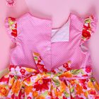 Платье нарядное для девочки "Герберы", рост 122-128 см (7 лет), цвет розовый - Фото 8