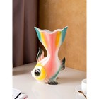 Ваза керамическая "Золотая рыбка", настольная, разноцветная, 35 см - Фото 4