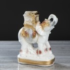 Сувенир "Слон" 27 см, бело-золотой - Фото 1