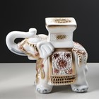 Подставка декоративная "Индийский слон", белая, покрытие лак, гипс, 27 см - Фото 4