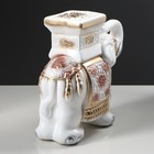 Подставка декоративная "Индийский слон", белая, покрытие лак, гипс, 27 см - Фото 5