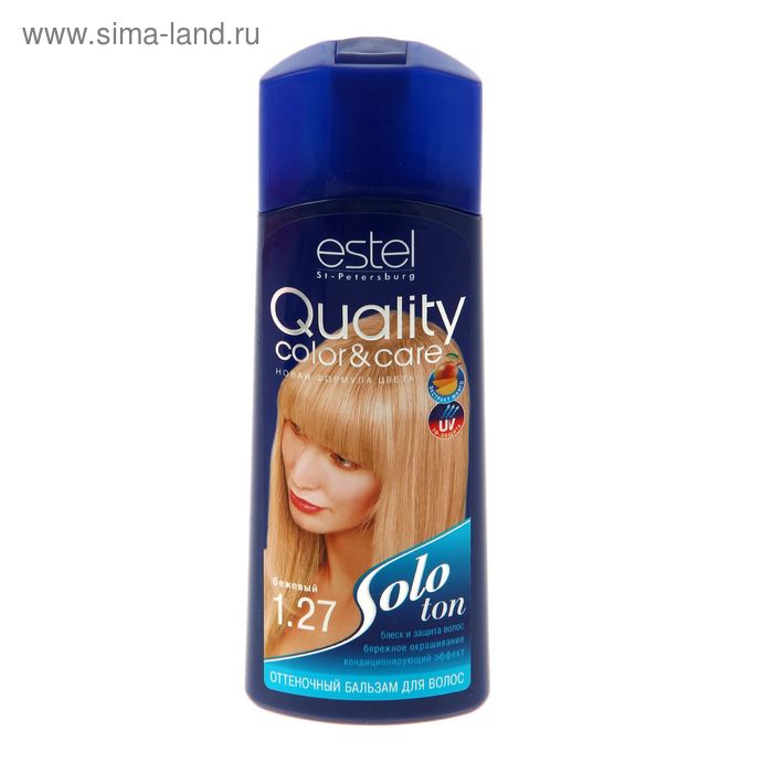 Оттеночный бальзам для волос Estel Solo Ton тон 1.27, бежевый - Фото 1