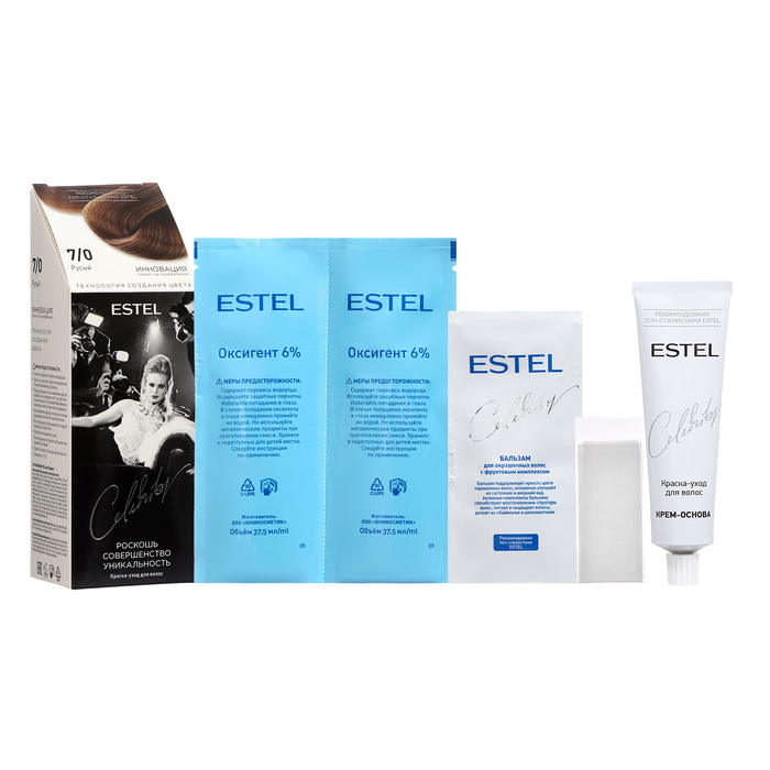 

Краска-уход для волос Estel Celebrity тон 7/0, русый