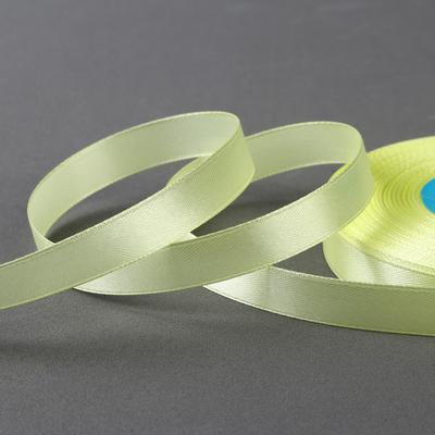 Лента атласная, 12 мм × 33 ± 2 м, цвет светло-жёлтый №009