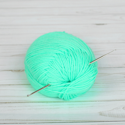 Крючок для вязания металлический, двухсторонний, d=1-2мм, 13см