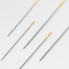 Иглы для вышивания №1-5, d = 0,84 - 1,14 мм, с золотым ушком, 12 шт, N-311 - Фото 2