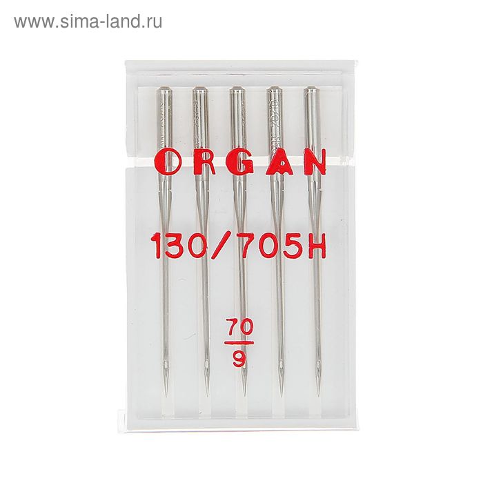 Иглы для бытовых швейных машин ORGAN, № 70, 5шт, универсальные - Фото 1