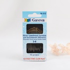 Иглы для вышивания №3-9, d = 0,53 - 0,84 мм, с золотым ушком, 16 шт, N-312 - Фото 1