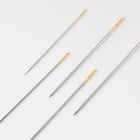 Иглы для вышивания №3-9, d = 0,53 - 0,84 мм, с золотым ушком, 16 шт, N-312 - Фото 2