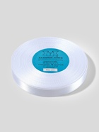 Лента атласная, 12 мм, 33±2 м, белая №001 - Фото 5