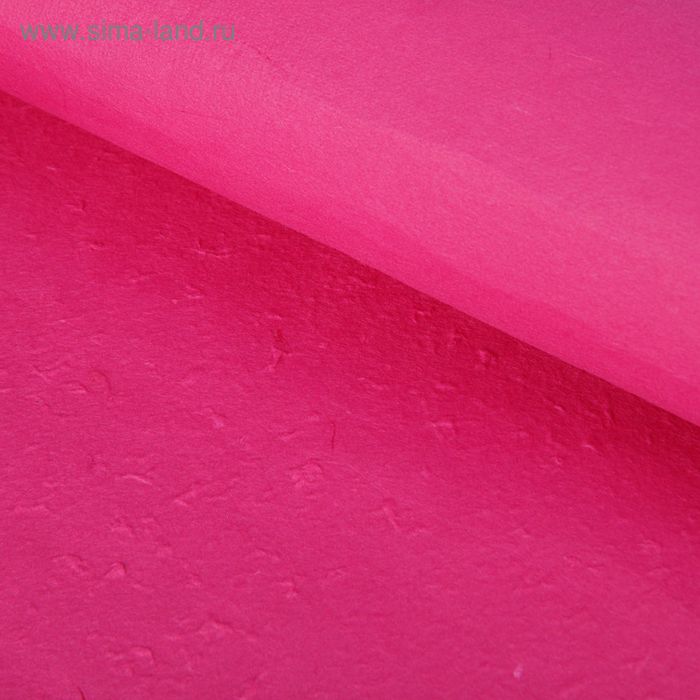 Бумага ручной работы, объемная, темный амарант(темно-розовый), 50 х 80 см - Фото 1