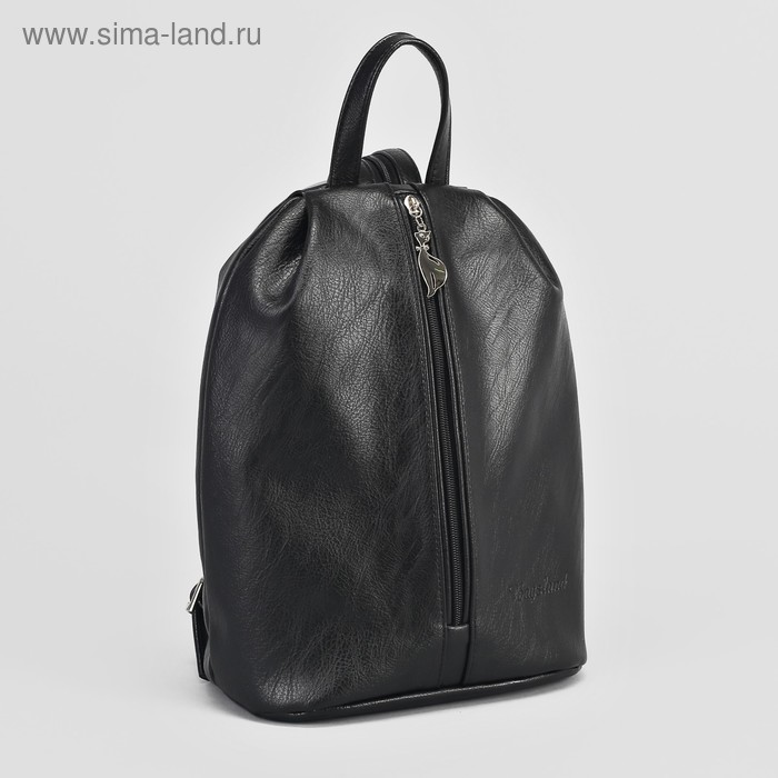Сумка-рюкзак В2398, 24*14*31,5, отд на молнии, н/карман, черный - Фото 1