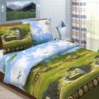 Постельное бельё евро «Традиция: Танки», 200х217 см, 220х240 см, 70х70 см - 2 шт - Фото 1