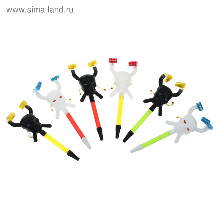 Карнавальный язычок «Череп», с бубенчиками, цвета МИКС - Фото 1
