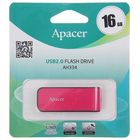 Флешка Apacer AH334, 16 Гб, USB2.0, чт до 25 Мб/с, зап до 15 Мб/с, розовая - Фото 2