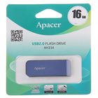 Флешка Apacer AH334, 16 Гб, USB2.0, чт до 25 Мб/с, зап до 15 Мб/с, синяя - Фото 2