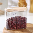 Ёмкость для сыпучих продуктов, 1 л, с дозатором, пластик, МИКС - Фото 1