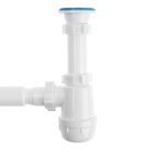 Сифон для мойки «АНИ Пласт» A0115, 1 1/2"х40 мм, нерж решетка d=70 мм, с гофрой 40×40/50 мм - Фото 3