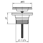 Выпуск "АНИ Пласт" M200, 1 1/4", с нержавеющей сеткой 1188323