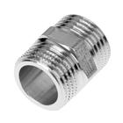 Ниппель General Fittings, 1/2", наружная резьба, никелированная латунь - Фото 1