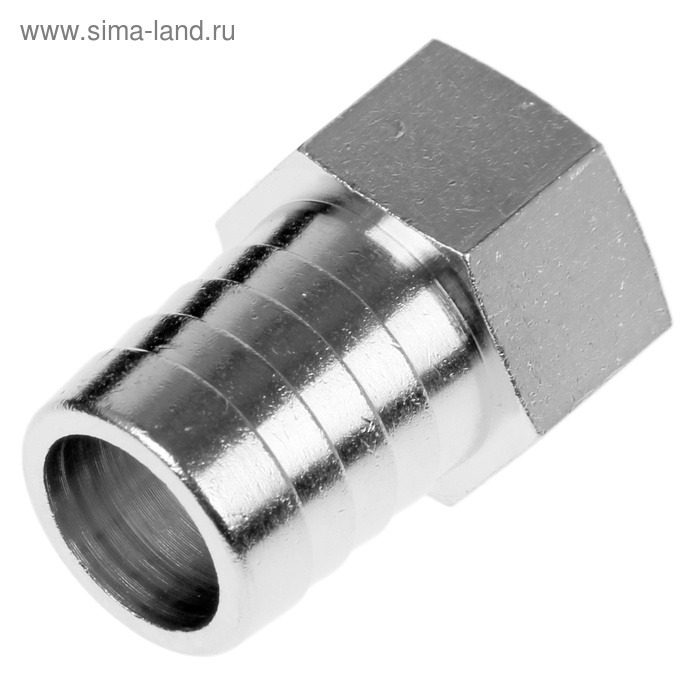 Штуцер General Fittings, 1/2" х 20 мм, внутренняя резьба, никелированная латунь - Фото 1