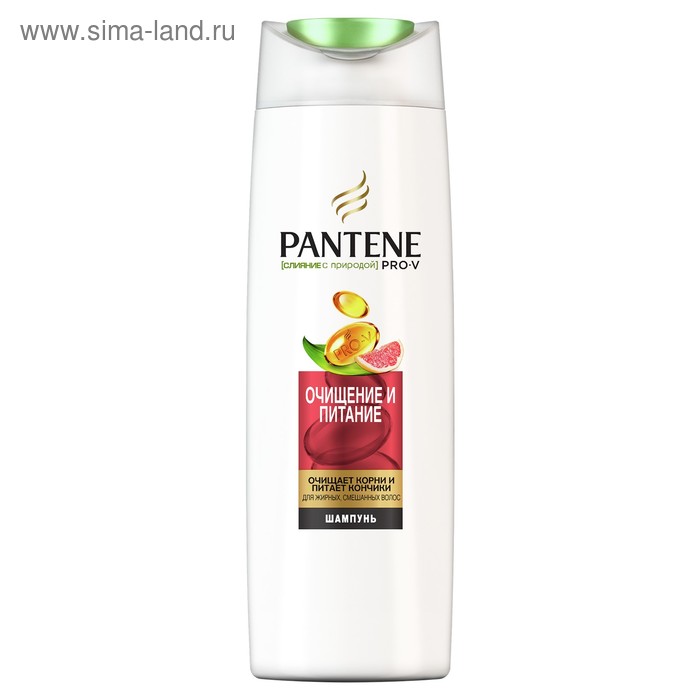 Шампунь для волос Pantene Слияние с природой «Очищение и питание», 250 мл - Фото 1