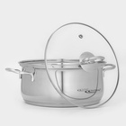 Кастрюля из нержавеющей стали «Лира» 3.2 л, d=20 см, капсульное дно, индукция - Фото 3