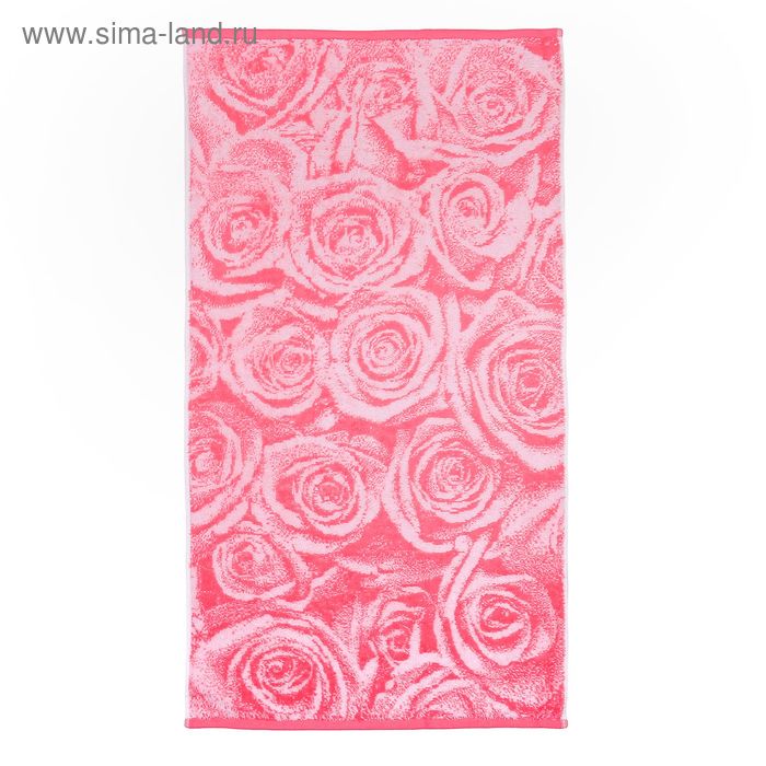 Полотенце махровое банное Pink Roses, размер 70х130см, 460 г/м2, цвет розовый - Фото 1