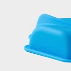 Форма для выпечки новогодняя Доляна «Ёлочка», силикон, 13.5×10.5 см, синяя - Фото 3