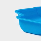 Форма для выпечки новогодняя Доляна «Ёлочка», силикон, 13.5×10.5 см, синяя - Фото 4