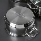 Набор кастрюль Катунь «Лира», 3 предмета: 2.2 л, 3.2 л, 4.2 л, капсульное дно, индукция, нержавеющая сталь - Фото 3