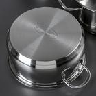 Набор кастрюль Катунь «Лира», 3 шт.: 3.2 л, 4.2 л, 5.2 л, капсульное дно, индукция, нержавеющая сталь, AISI - 201 - Фото 3