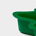 Форма для выпечки новогодняя Доляна «Ёлочка с гирляндой», силикон, 27×25 см, зелёная - Фото 4