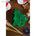 Форма для выпечки новогодняя Доляна «Ёлочка с гирляндой», силикон, 27×25 см, зелёная - Фото 6