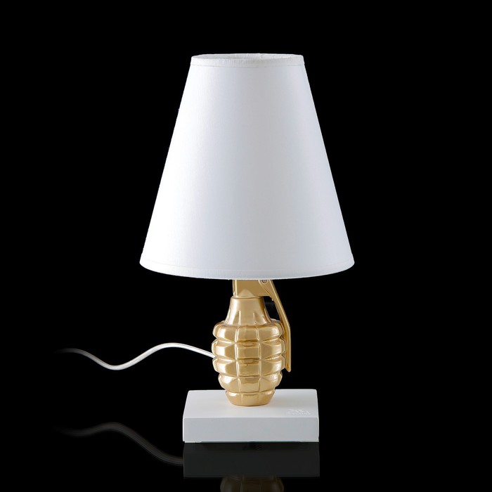 Лампа настольная "Граната" бело-золотистая, 22 × 30 × 22 см - Фото 1
