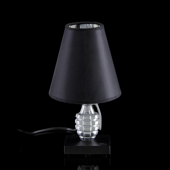 Лампа настольная "Граната" черно-серебристая, 30 × 22 × 22 см - Фото 1