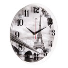 Часы настенные, интерьерные "Эйфелева Башня", d-30 см, бесшумные - фото 8258818