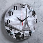 Часы настенные, интерьерные "Эйфелева Башня", d-30 см, бесшумные - Фото 2