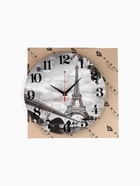 Часы настенные, интерьерные "Эйфелева Башня", d-30 см, бесшумные - Фото 6