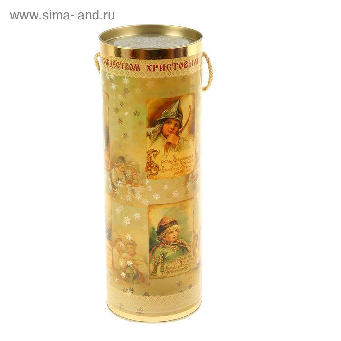 Подарочная коробка, тубус "Рождество" 12х34.5 см - Фото 1